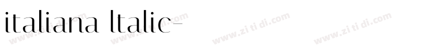 italiana ltalic字体转换